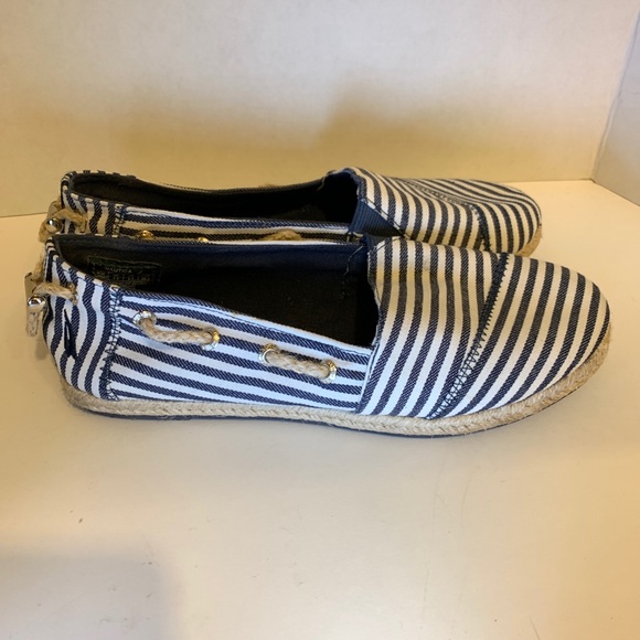 Nautica Espadrille Slip-ons Flats Navy Blue/white - Picture 5 of 6